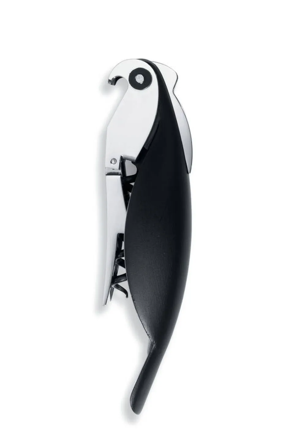 Alessi Parrot korkkiruuvi musta