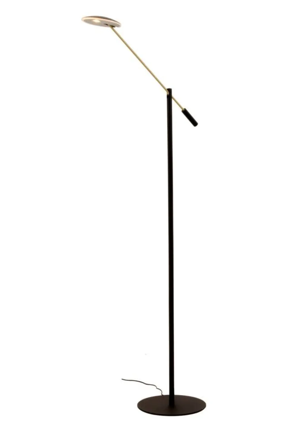 Aneta Lighting lattiavalaisin Cadiz LED musta/mattamessinki