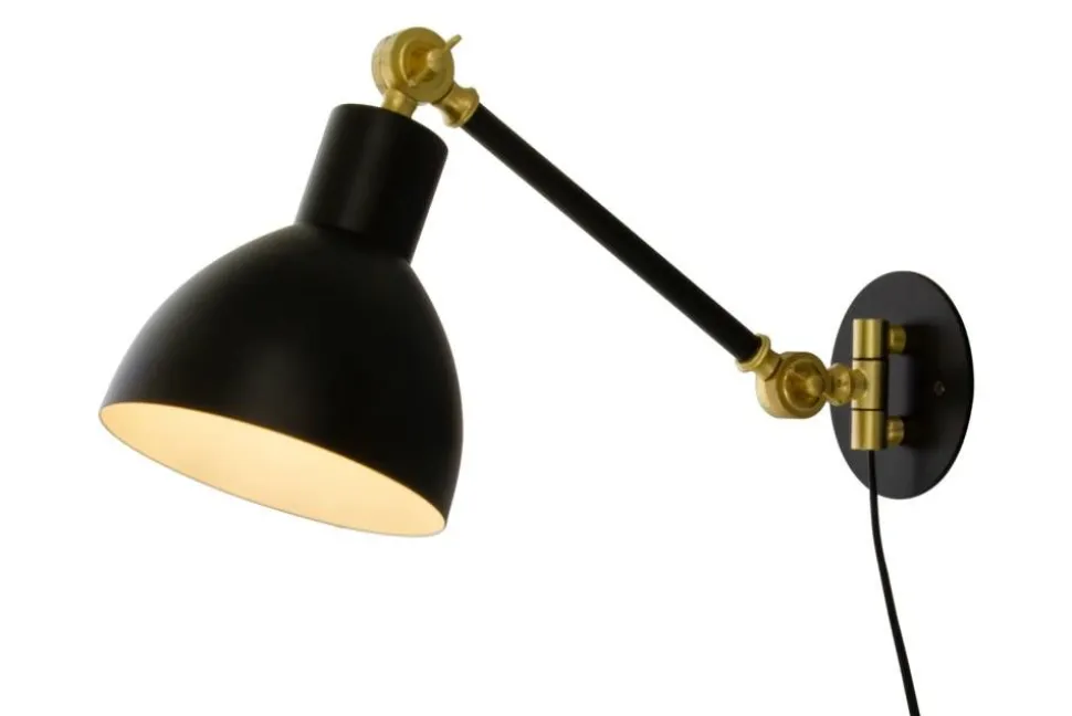 Aneta Lighting seinävalaisin Dublin musta / matta messinki