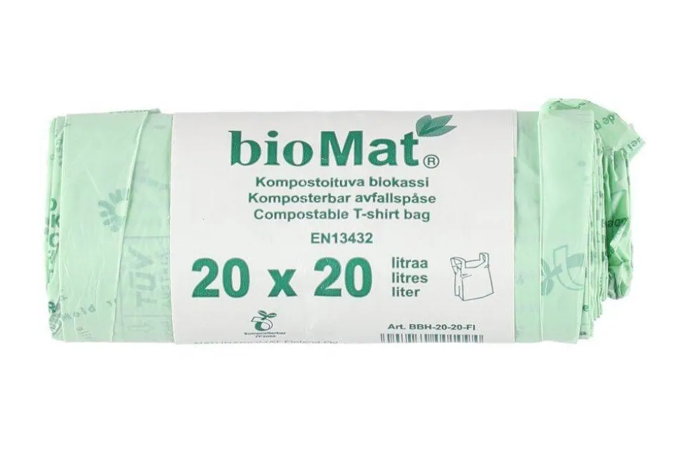 Biomat bio roskapussi sangallinen 20 kpl 20 l