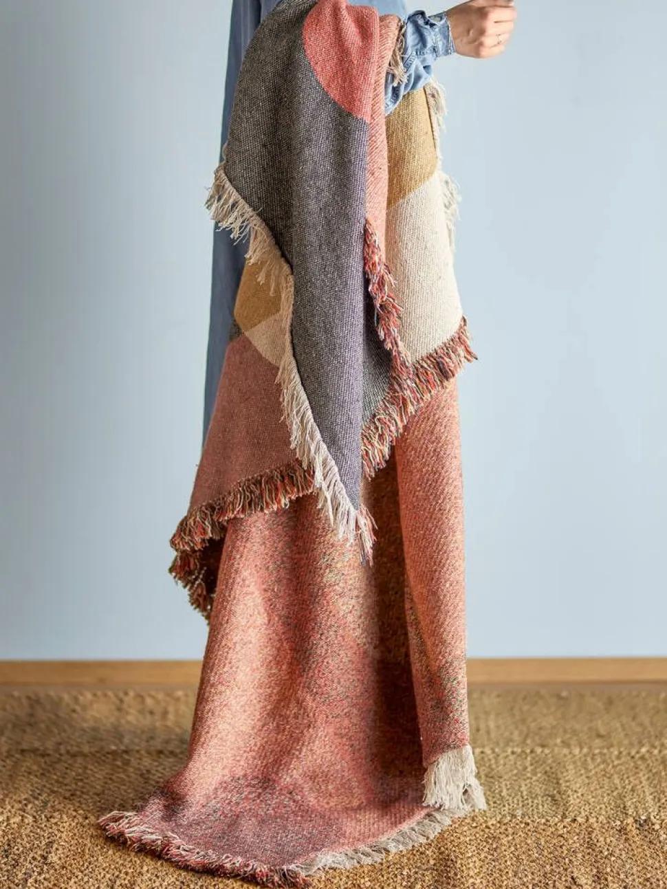 Bloomingville Arni Throw, Brown, Recycled Cotton