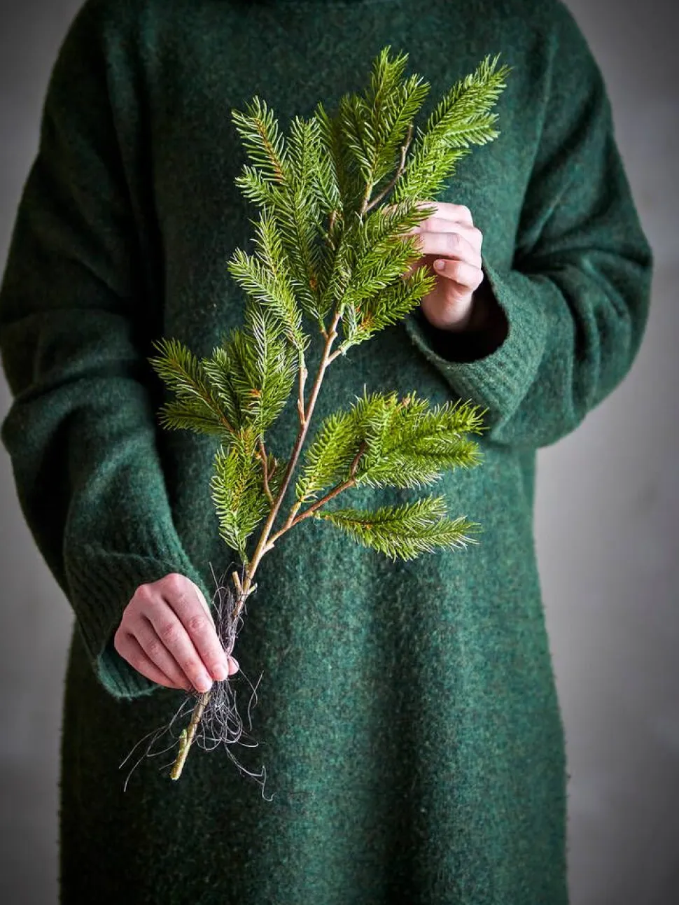 Bloomingville koristeoksa Pine vihreä
