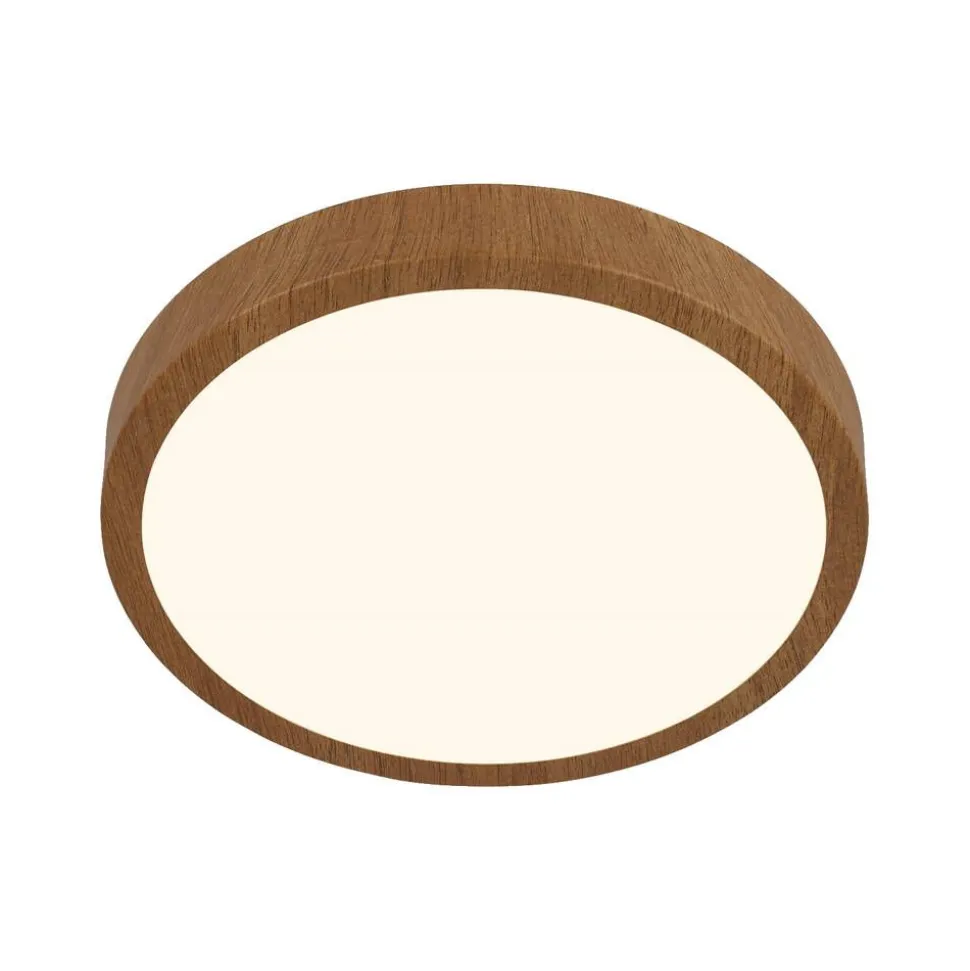 Briloner Runa LED-plafondi Ø 38 cm puu