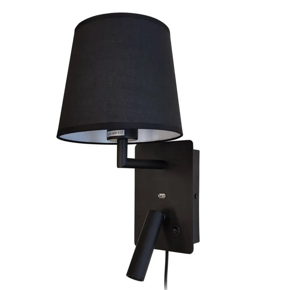 Design by Grönlund Denver USB seinävalaisin musta
