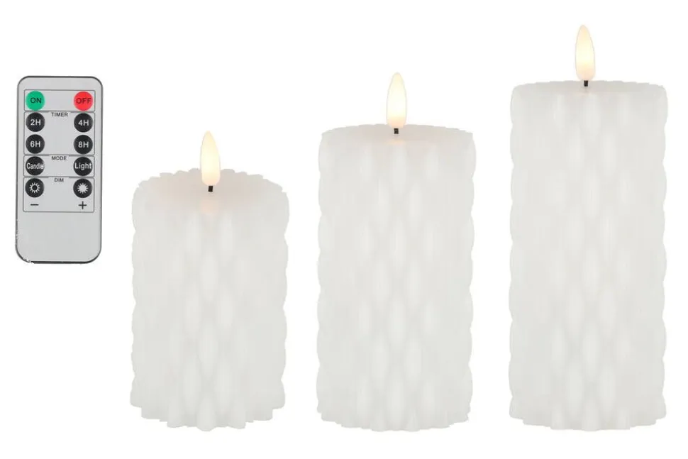 Finnlumor LED-kynttiläsarja Carisma 3D liekki 3-os.