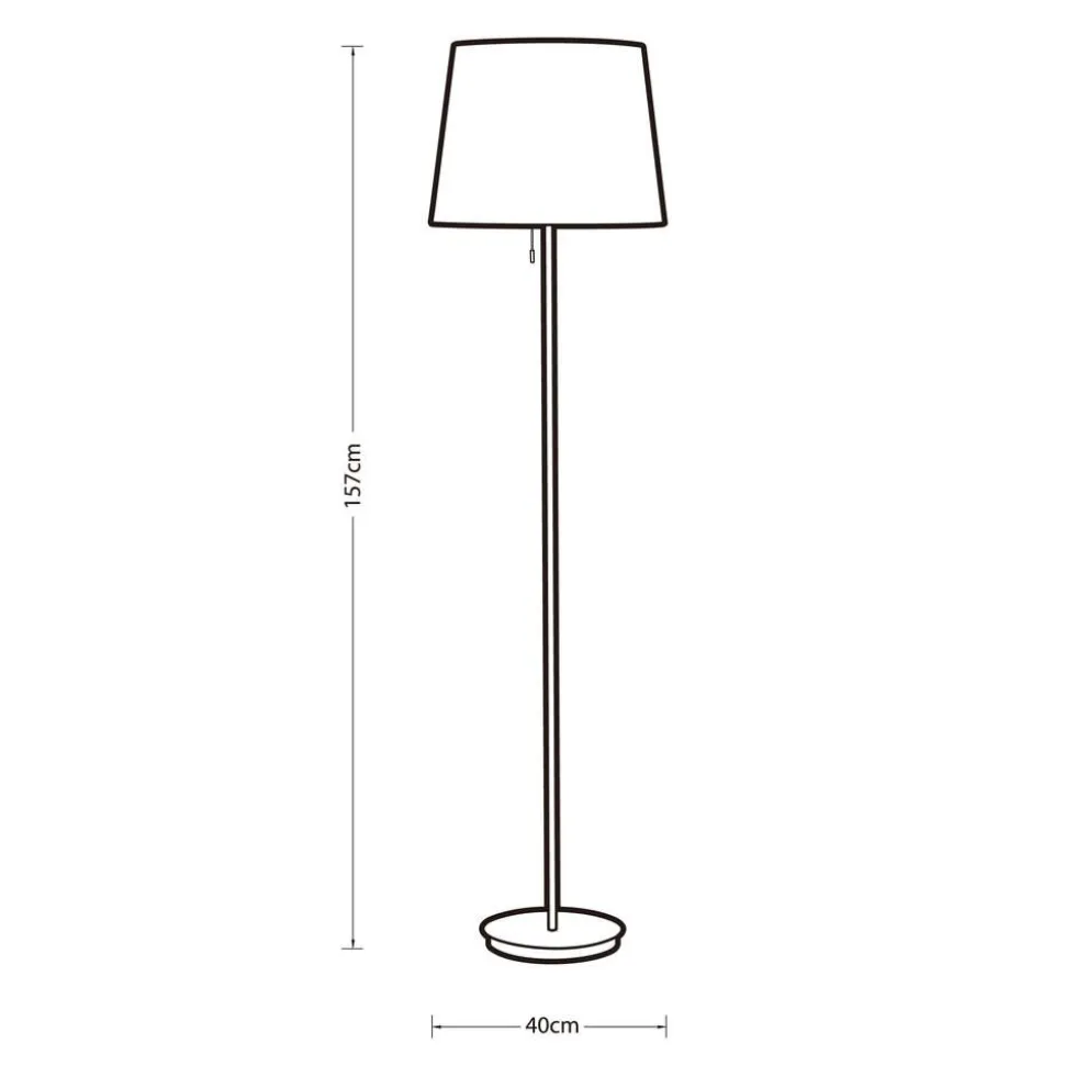 Heat lattiavalaisin Rose 157 cm ruusukulta-valkoinen