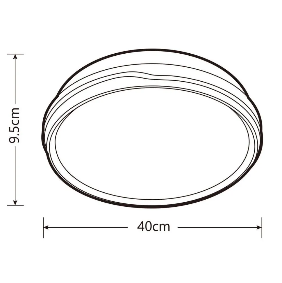 Heat plafondi Nubes Easy Mount 40 cm valkoinen kuvio