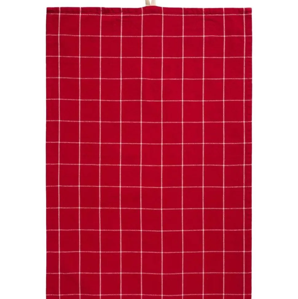 IB Laursen keittiöpyyhe Silja 50x70 cm punainen ruutukuvio