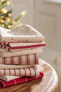 IB Laursen keittiöpyyhe Silja 50x70 cm punainen ruutukuvio