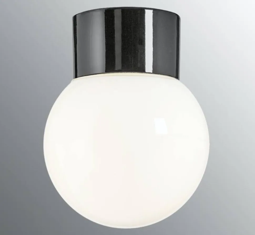 Ifö Electric Classic Glob Ø150mm, musta, suora posliinikanta