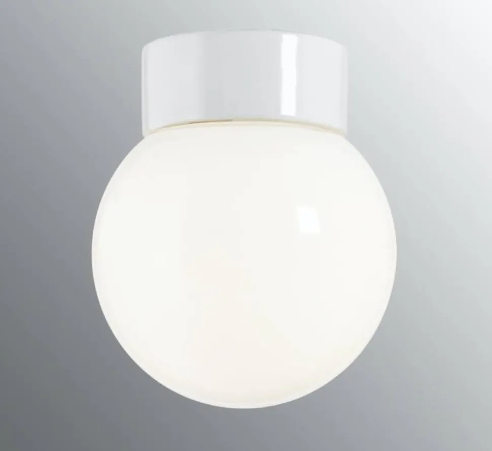Ifö Electric Classic Glob Ø150mm, valkoinen, suora posliinikanta