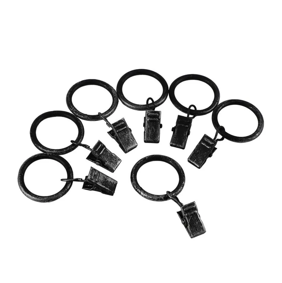Ihanin verhorenkaat nipistimellä 25/32 mm mustakulta