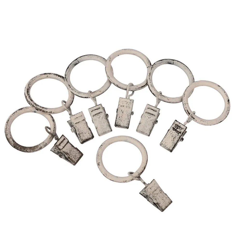 Ihanin verhorenkaat nipistimellä 25/32 mm valkokulta