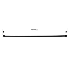 Ihanin verhotanko Cafe 75-125 cm musta