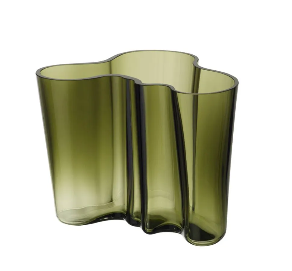 Iittala Aalto Maljakko 160 mm sammaleenvihreä