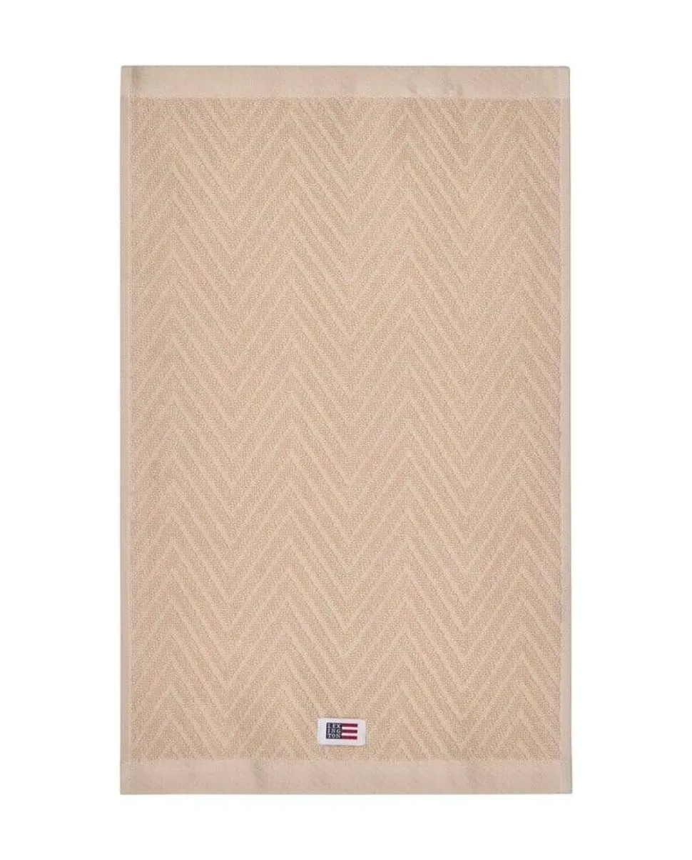 Lexington pyyhesetti 30x50 cm herringbone 2 kpl beige