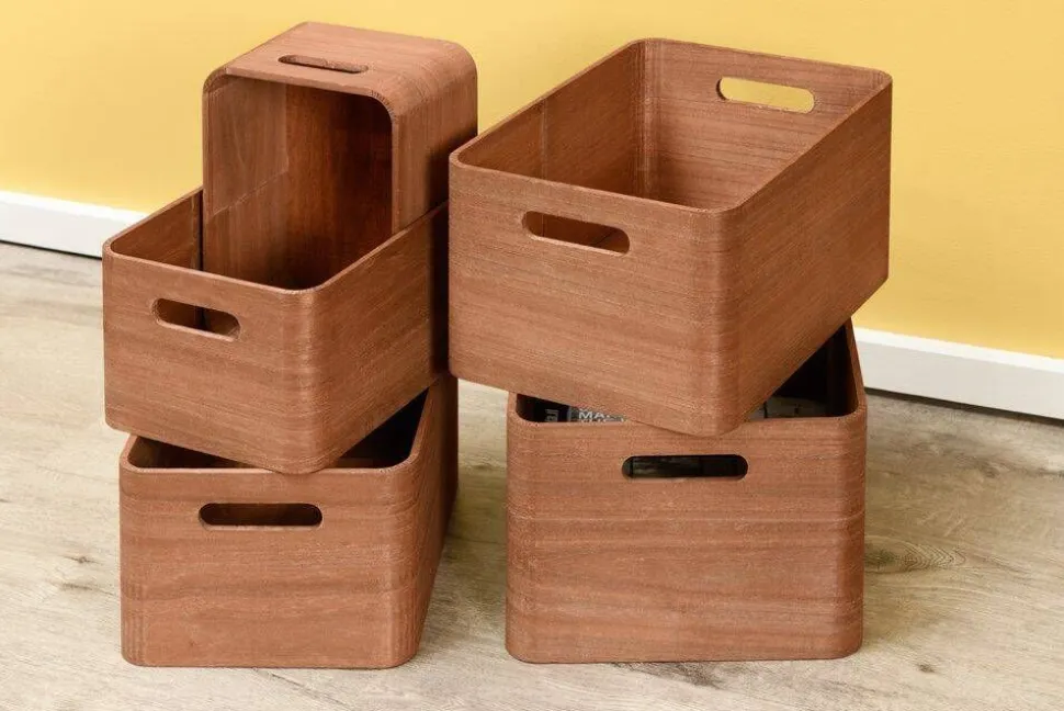 4Living puulaatikko 35x26x18 cm ruskea