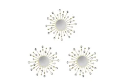 Mirrors and More peilisetti Melanie 3 x Ø25,5 cm kulta