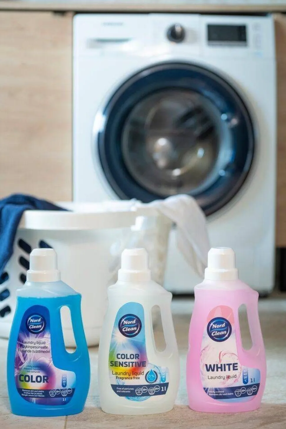 Nord Clean pyykinpesuneste valkopyykille 1 l