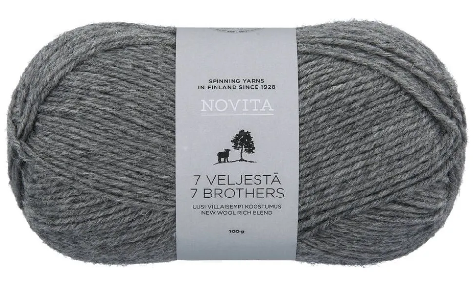Novita 7 Veljestä lanka 100 g 048 kallio