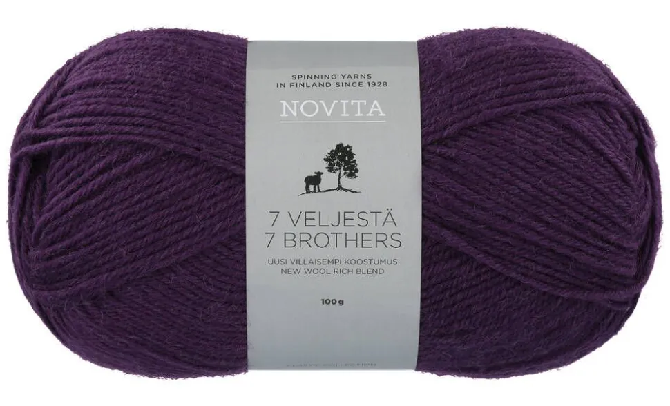 Novita 7 Veljestä lanka 100 g krookus 777