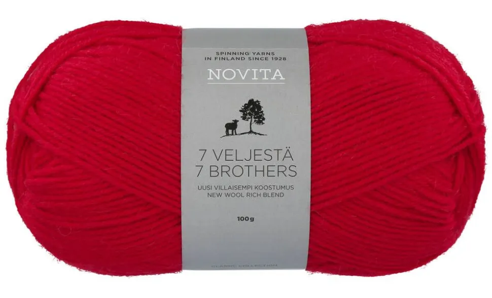 Novita 7 Veljestä lanka 100 g joulu 549