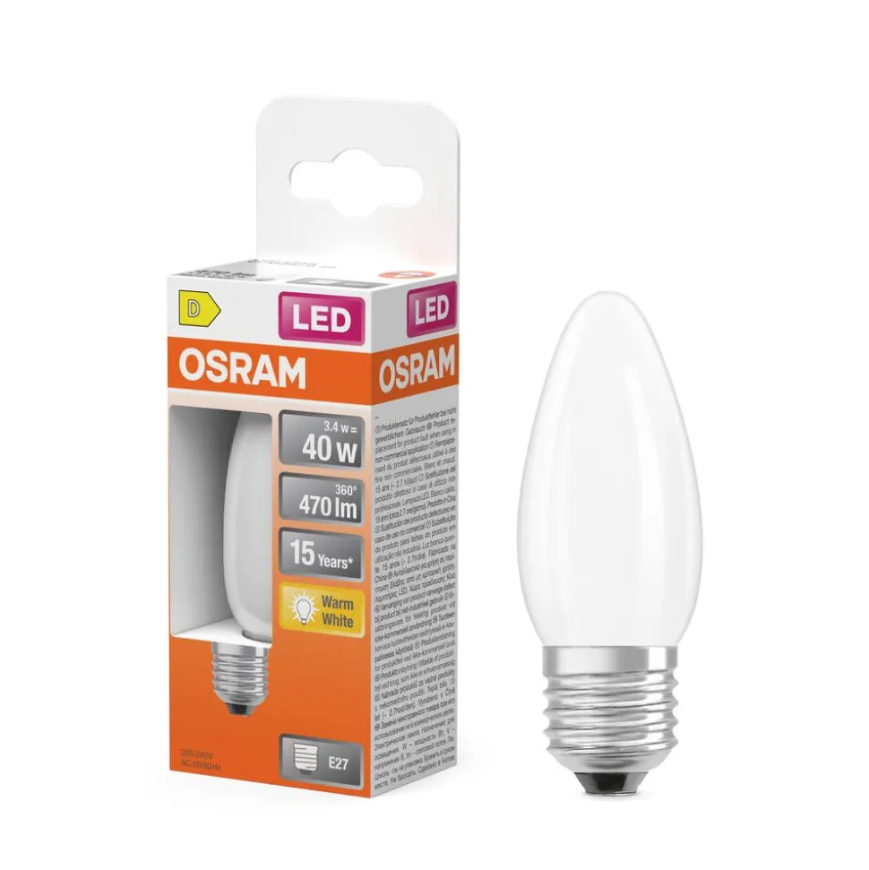 Osram LED Star Classic B 40 Filament 3.4W 827 Frosted E27