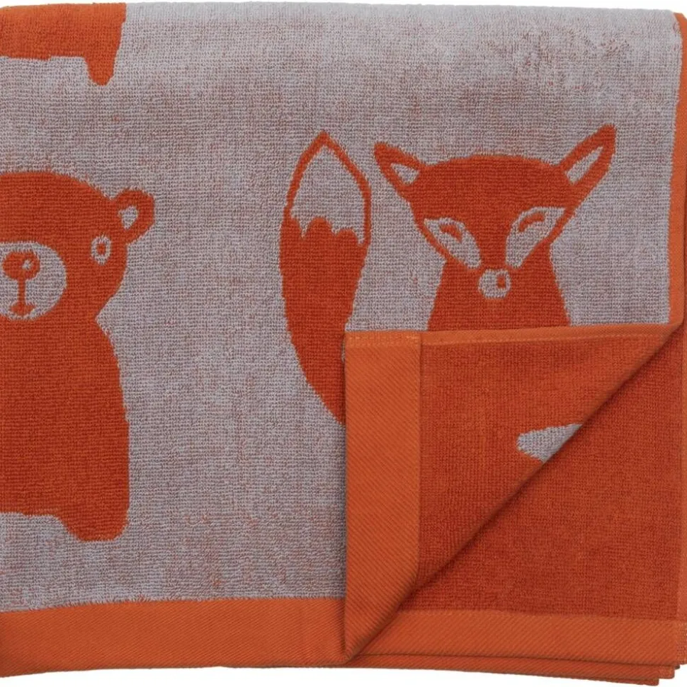Pentik Metsänväki kylpypyyhe oranssi 70x140 cm