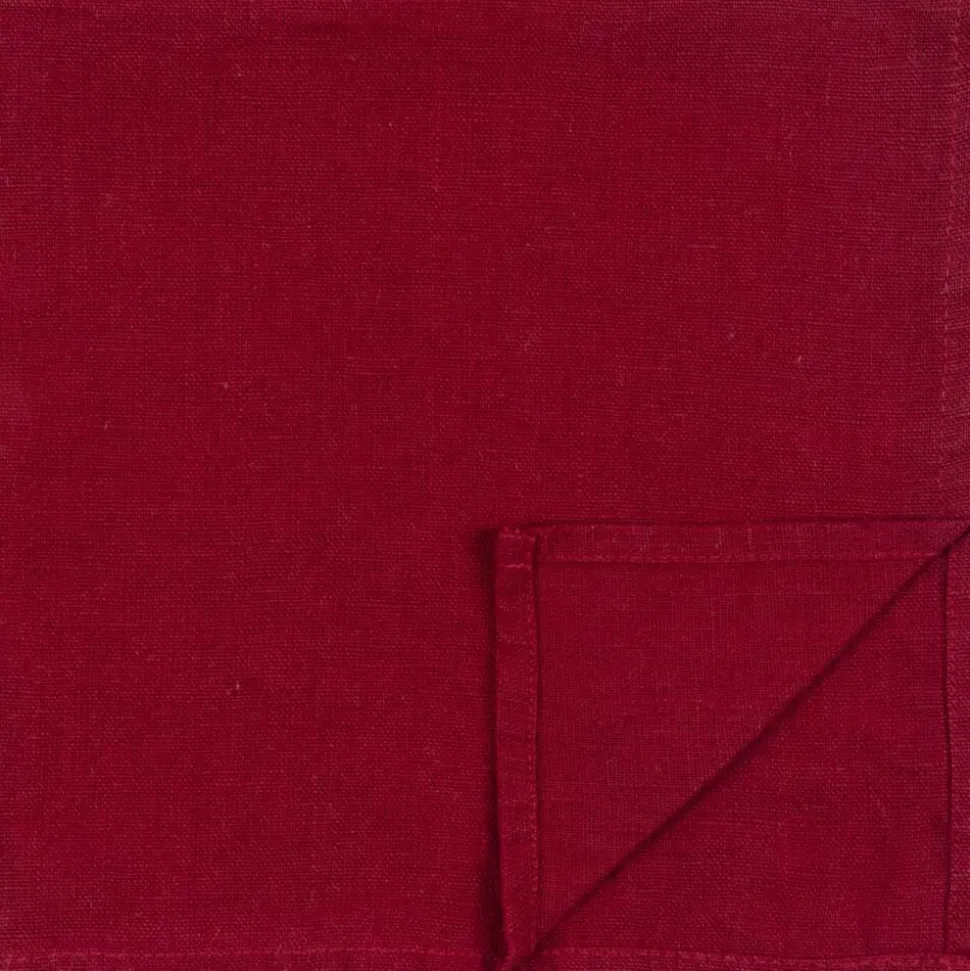 Pentik Soolo pellavaservetti punainen 44x44 cm