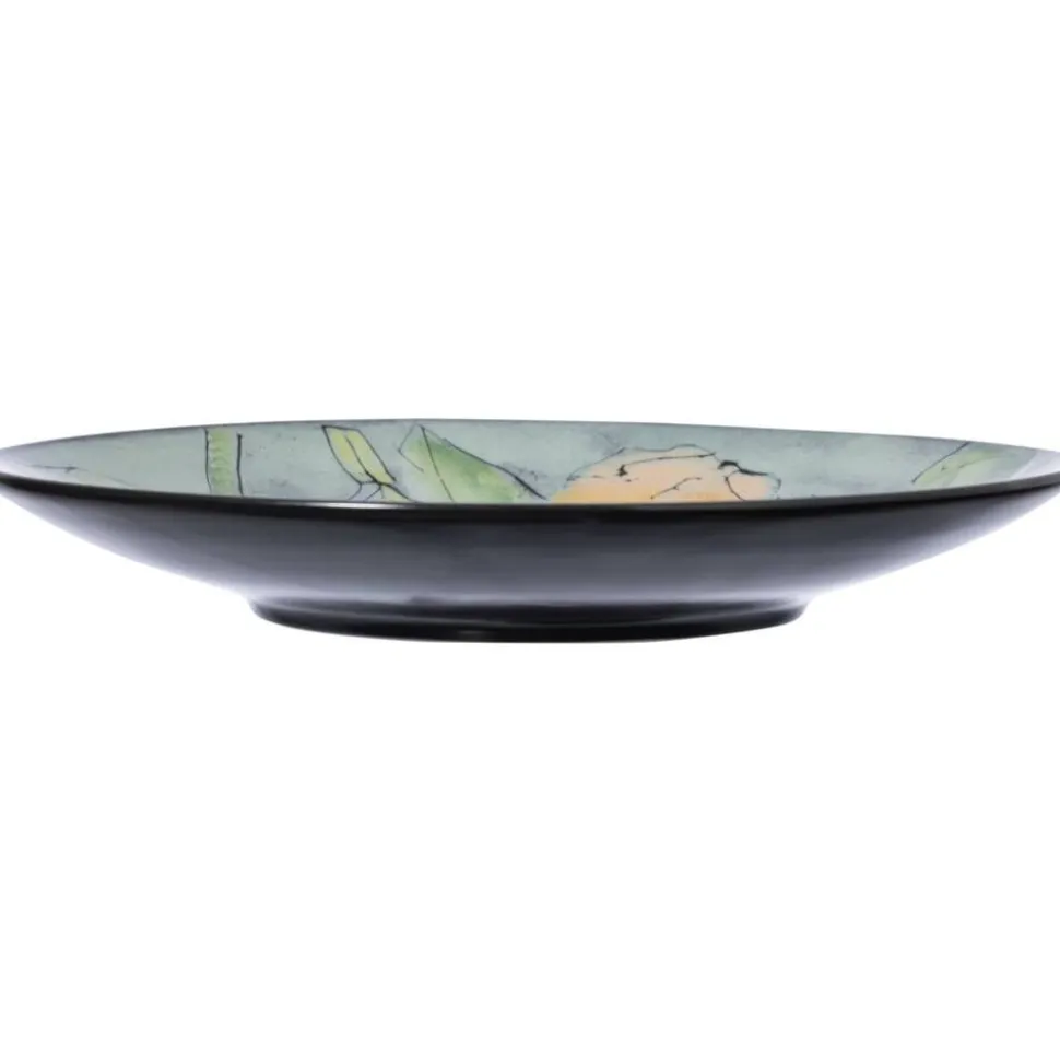 Pentik Studio lautanen Kukkaislintu 35 cm vihreä