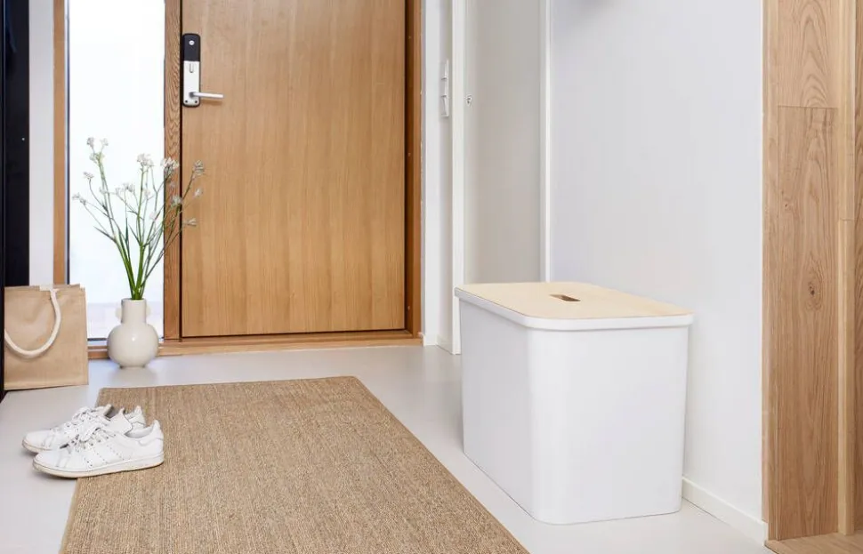 Smartstore Collect lajitteluastia vanerikannella 76 L valkoinen