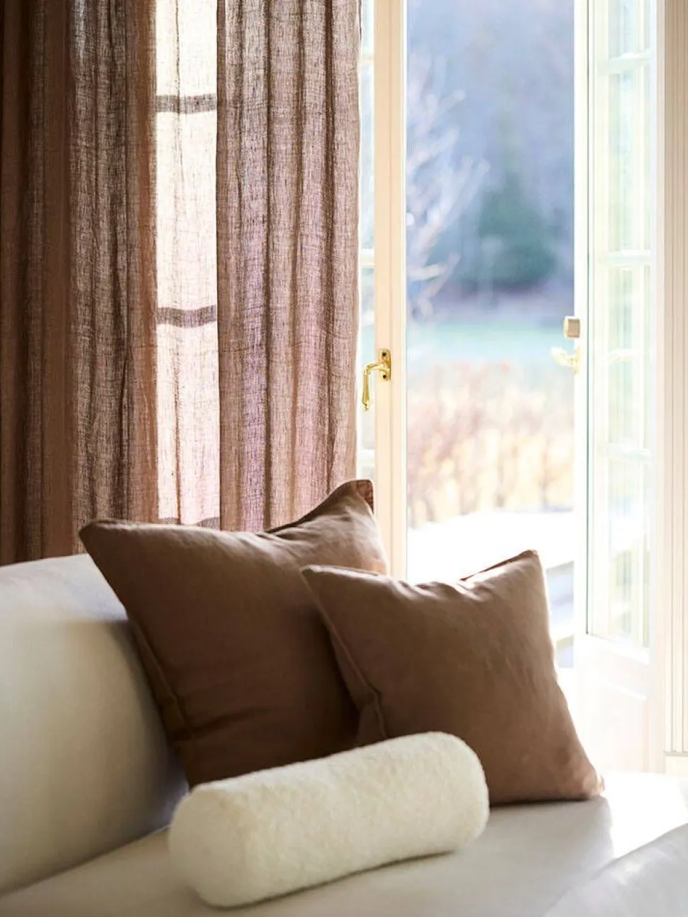 Svanefors verhot Julie 145x280 cm mokka 2 kpl