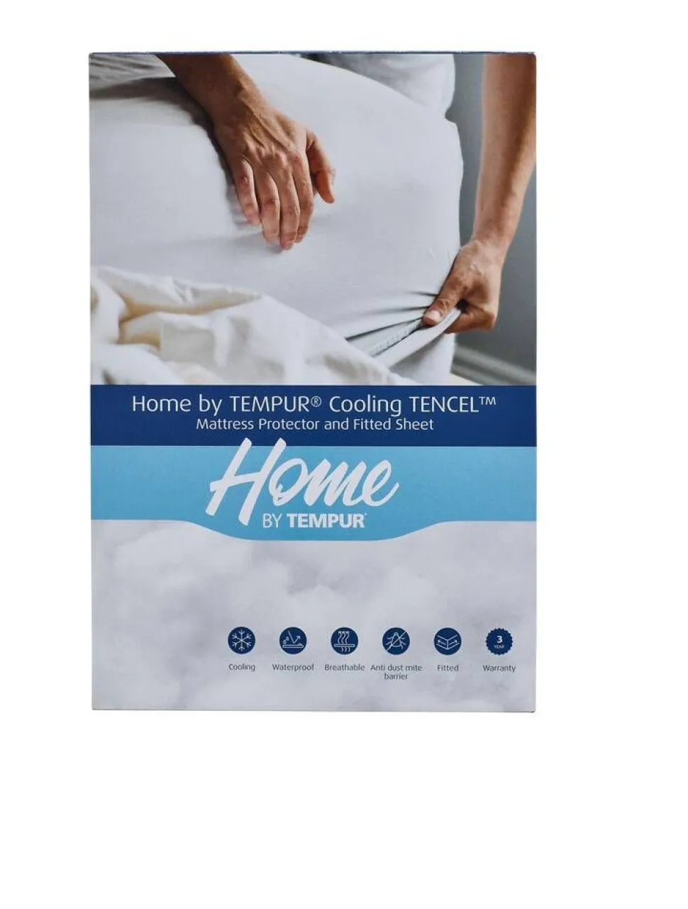 TEMPUR 90x220x42 cm muotoonommeltu suojalakana Cooling TENCE