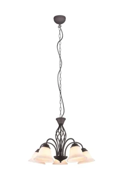 Trio Lighting kattokruunu Rustica 5-os E27 rustiikki
