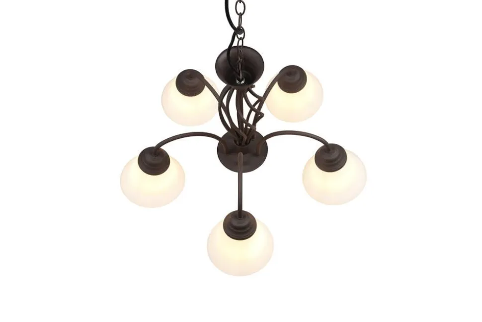 Trio Lighting kattokruunu Rustica 5-os E27 rustiikki