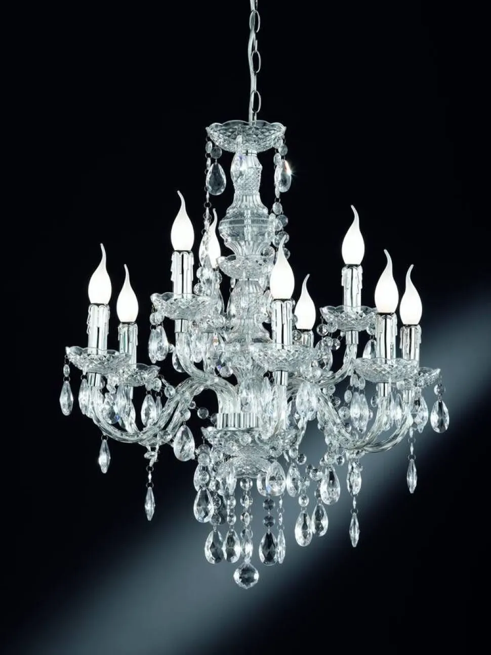 Trio Lighting kattokruunu Luster 9-os 9xE14 kirkas