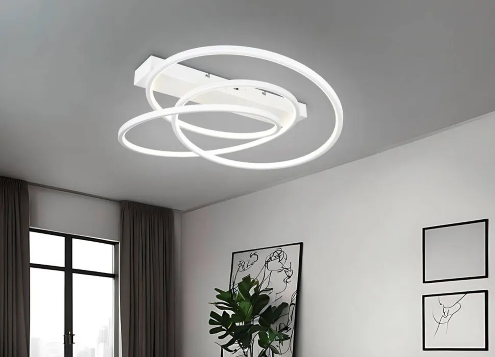 Trio Lighting kattovalaisin Darvin LED mattavalkoinen