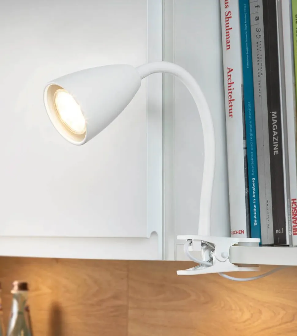 Trio Lighting klipsuvalaisin Wanda GU10 mattavalkoinen