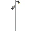 Trio Lighting lattiavalaisin Edward 3xE14 mattamusta/kulta