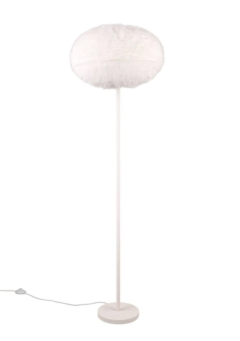 Trio Lighting lattiavalaisin Furry E27 hiekanvalkoinen