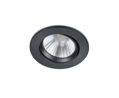 Trio Lighting LED alasvalo Pamir mattamusta pyöreä