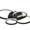 Trio Lighting LED kattovalaisin Cires mattamusta/kristallief