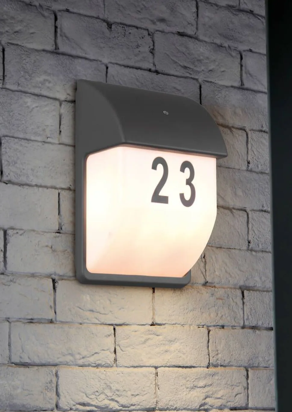 Trio Lighting LED numerovalaisin Mersey antrasiitti hämärätu