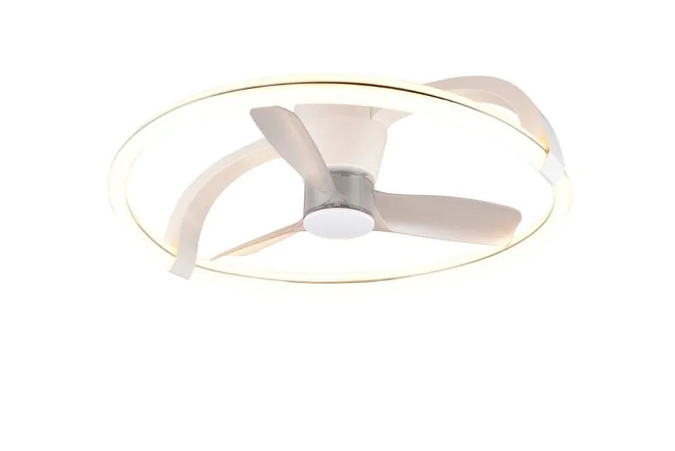 Trio Lighting LED tuuletinkattovalaisin Stockholm mattavalko