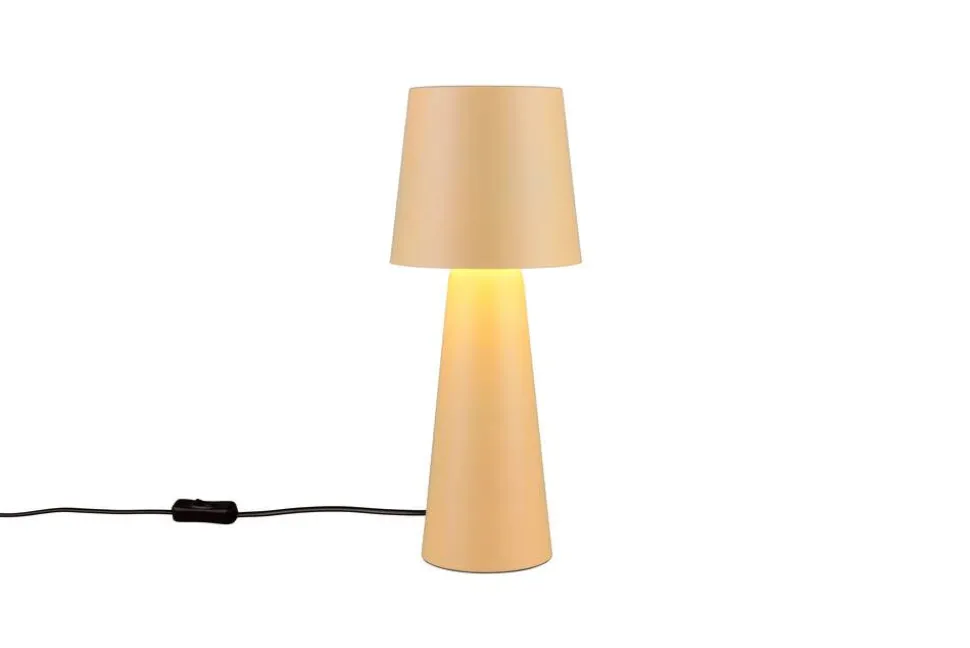 Trio Lighting pöytävalaisin Nubian E27 kellertävänruskea