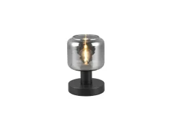 Trio Lighting pöytävalaisin Mataro E14 mattamusta/savu