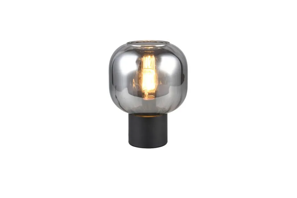 Trio Lighting pöytävalaisin Diva E27 mattamusta/kromattu