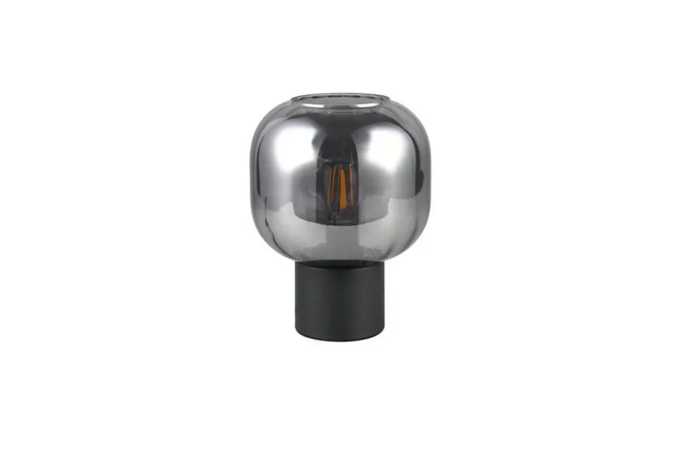 Trio Lighting pöytävalaisin Diva E27 mattamusta/kromattu