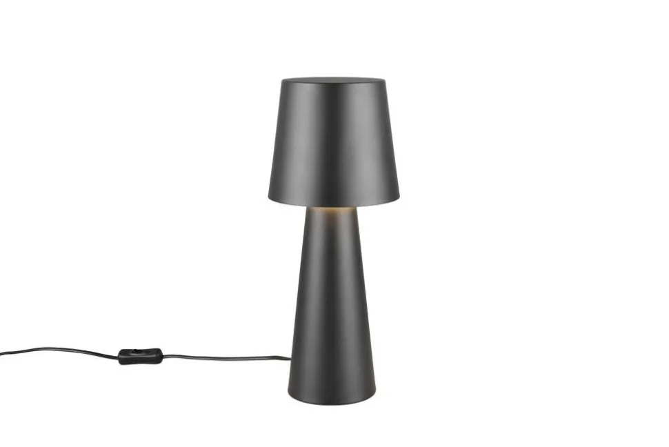 Trio Lighting pöytävalaisin Nubian E27 mattamusta