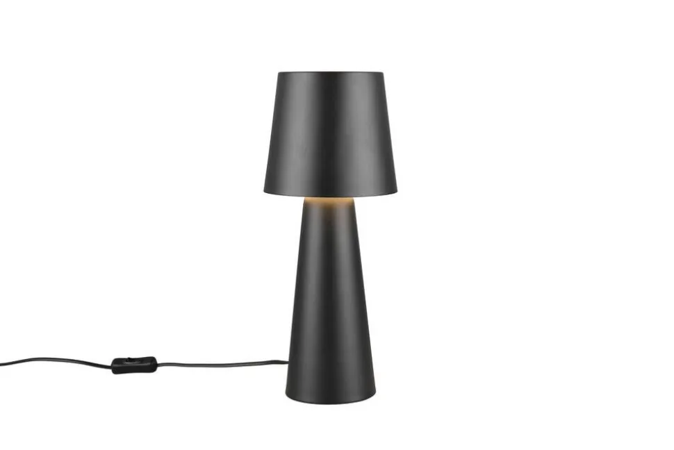 Trio Lighting pöytävalaisin Nubian E27 mattamusta